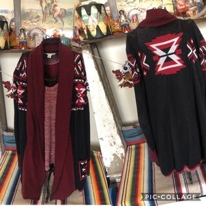 Southwestern print cardigan